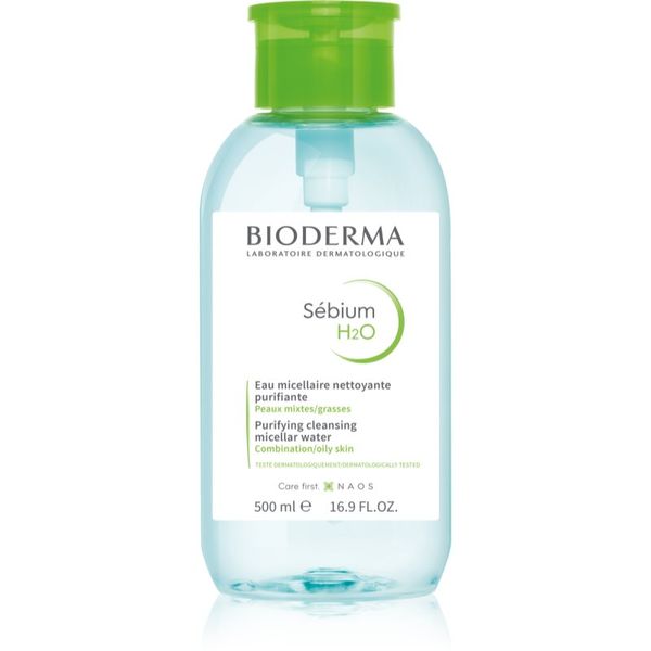 Bioderma Bioderma Sébium H2O micelarna voda za mješovitu i mansu kožu lica s dozerom 500 ml