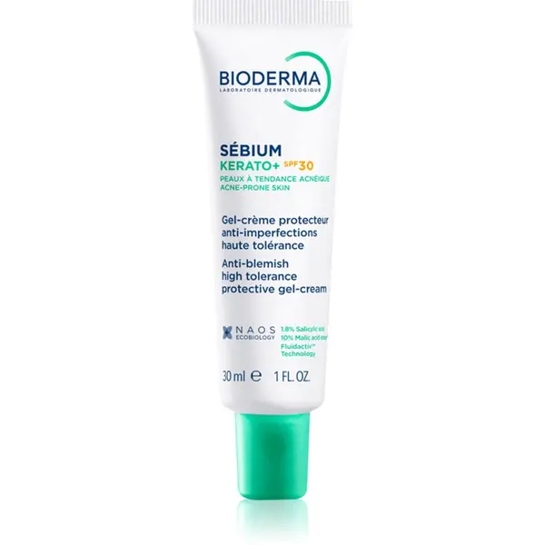 Bioderma Bioderma Sébium Kerato+ SPF30 gel krema za lice sklono aknama SPF 30 30 ml