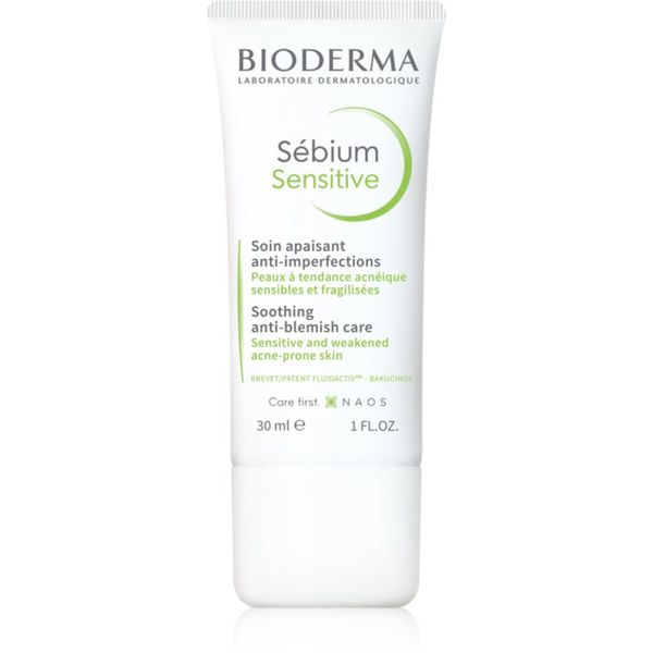 Bioderma Bioderma Sébium Sensitive intenzivna, hidratantna i umirujuća krema za lice isušeno i nadraženo liječenjem akni 30 ml