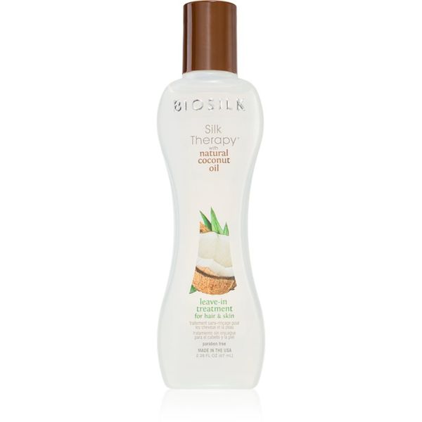 Biosilk Biosilk Silk Therapy Natural Coconut Oil njega za hidrataciju bez ispiranja za kosu i tijelo 67 ml
