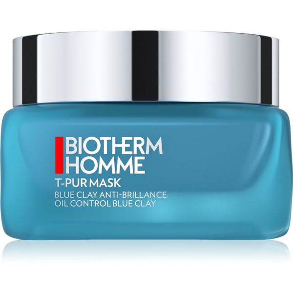 Biotherm Biotherm Homme T - Pur Blue Face Clay maska za čišćenje za hidrataciju lica i smanjenje bora 50 ml