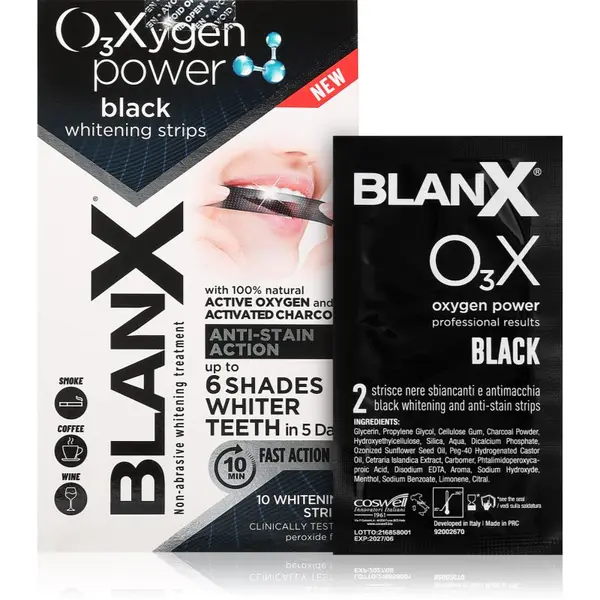 BlanX BlanX Oxygen Power Whitening Black Strips trakice za izbjeljivanje zuba za zube 10 kom