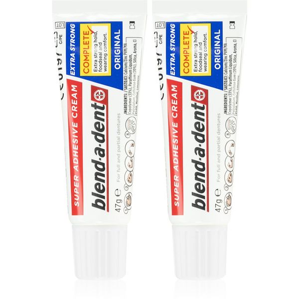 Blend-a-dent Blend-a-dent Extra Strong Original fiksacijska krema za zubnu protezu 2x47 g