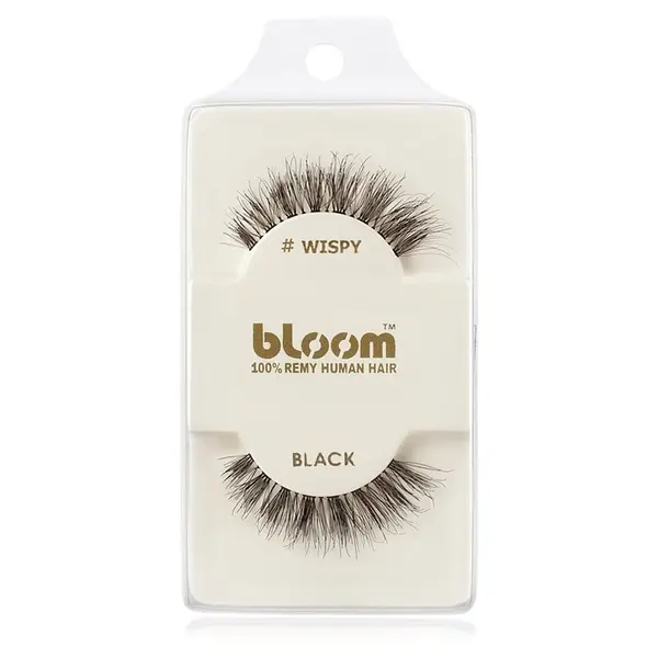 Bloom Bloom Natural trepavice od prirodne kose za lijepljenje (Wispy, Black) 1 cm
