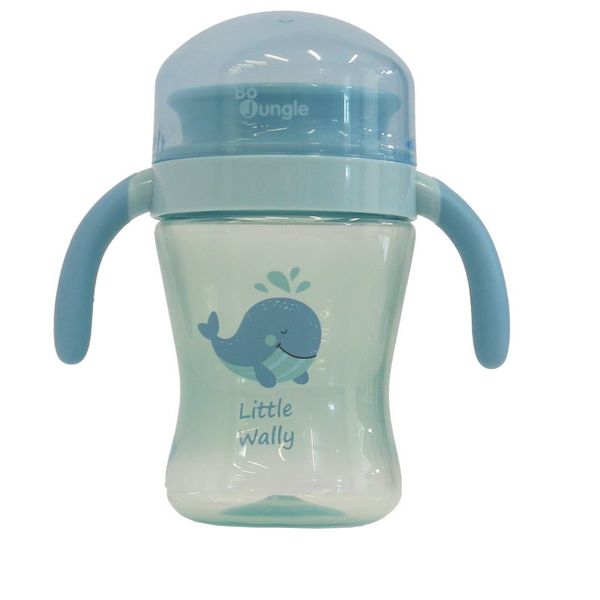 Bo Jungle Bo Jungle Drinking Cup 360° Mixer Grey šalica za učenje pijenja 6m+ Little Whally 240 ml