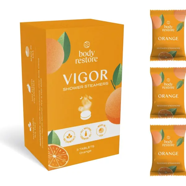Body Restore Body Restore Vigor Shower Steamers tablete za tuširanje parfemi Orange 3 kom