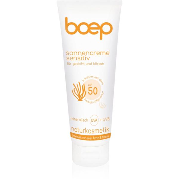 Boep Boep Natural Sun Cream Sensitive krema za sunčanje SPF 50 100 ml