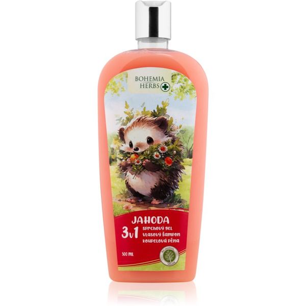 Bohemia Gifts & Cosmetics Bohemia Gifts & Cosmetics Bohemia Herbs Strawberry kupka s mjehurićima i gel za kupanje 500 ml