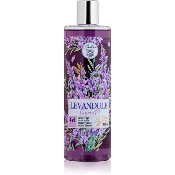 Bohemia Gifts & Cosmetics Bohemia Gifts & Cosmetics Flower Line Lavender gel za pranje tijela i kose 4 u 1 400 ml