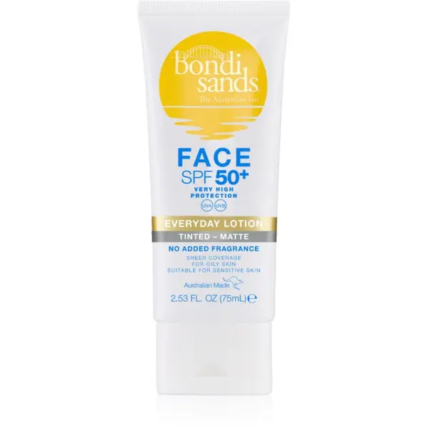 Bondi Sands Bondi Sands SPF 50+ Everyday Face Lotion zaštitna krema za toniranje za lice s mat učinkom SPF 50+ 75 ml