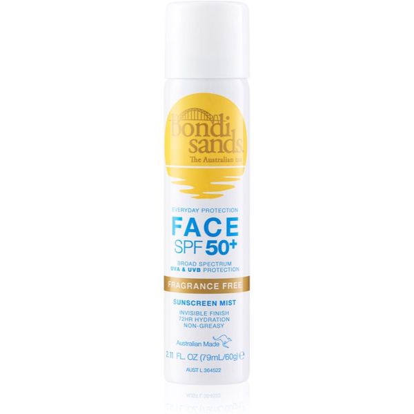 Bondi Sands Bondi Sands SPF 50+ Face Fragrance Free zaštitna magla za lice SPF 50+ 60 g
