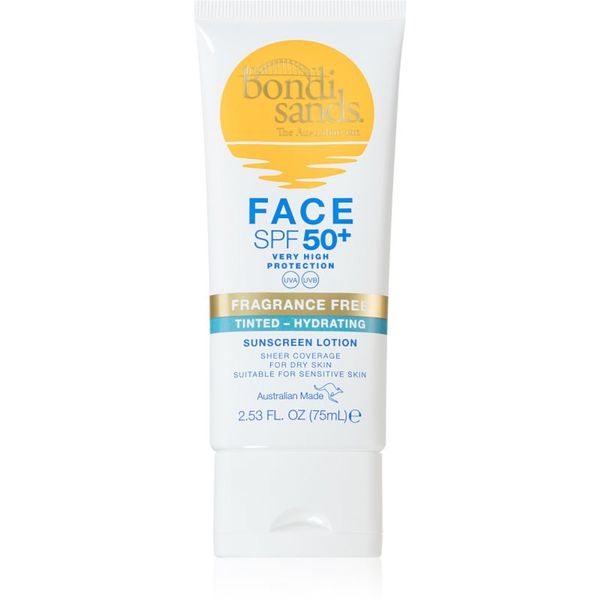 Bondi Sands Bondi Sands SPF 50+ Fragrance Free zaštitna krema za toniranje za lice za suho lice SPF 50+ 75 ml
