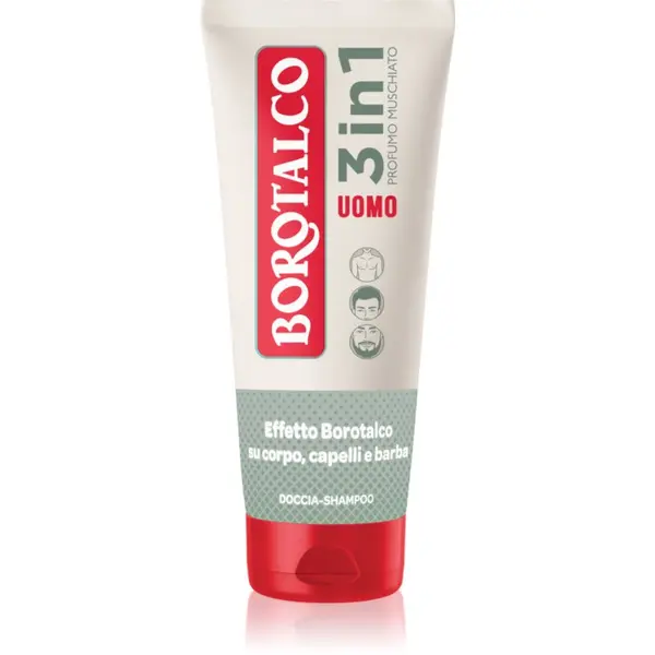 Borotalco Borotalco MEN 3 in 1 gel za tuširanje za muškarce za lice, tijelo i kosu parfemi Musk 200 ml