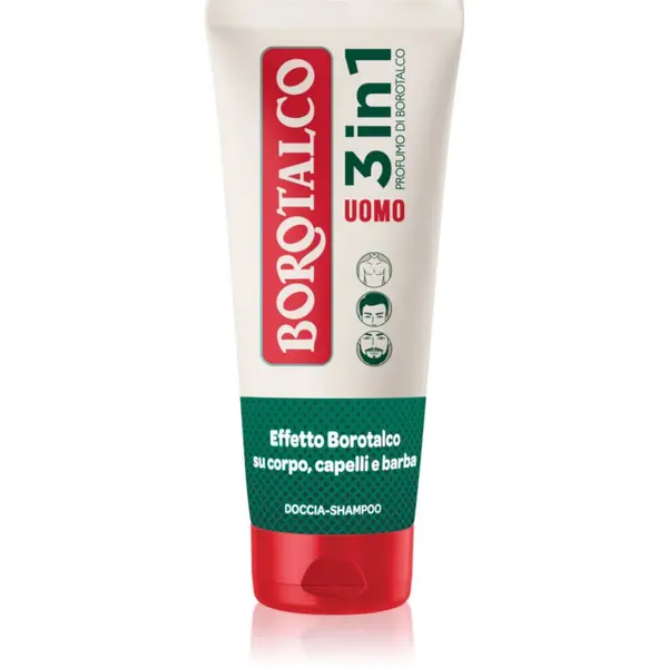 Borotalco Borotalco MEN 3 in 1 gel za tuširanje za muškarce za lice, tijelo i kosu parfemi Unique Scent of Borotalco 200 ml