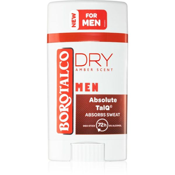 Borotalco Borotalco MEN Dry čvrsti dezodorans 72h za muškarce Amber Scent 40 ml
