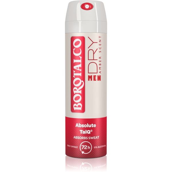 Borotalco Borotalco MEN Dry dezodorans u spreju 72h parfemi Amber 150 ml