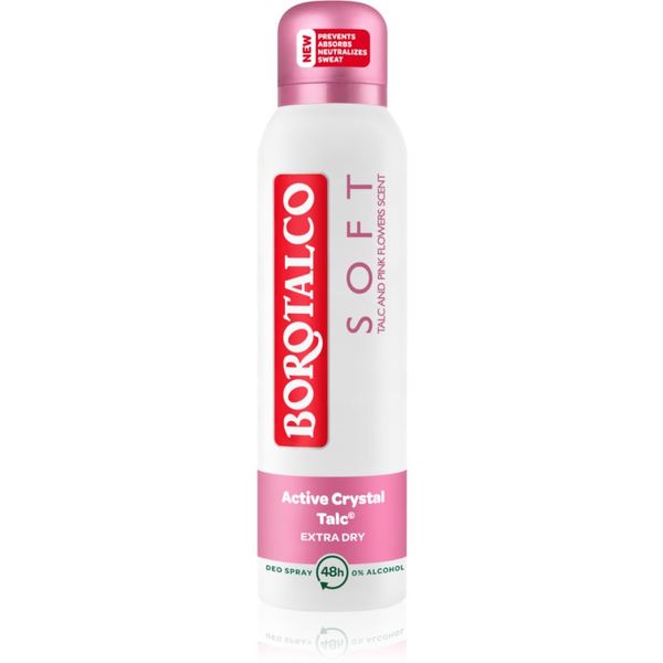 Borotalco Borotalco Soft Talc & Pink Flower dezodorans u spreju bez alkohola 150 ml