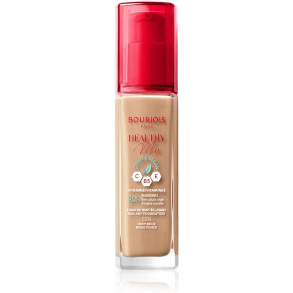 Bourjois Bourjois Healthy Mix posvjetljujući hidratantni puder 24h nijansa 55N Deep Beige 30 ml