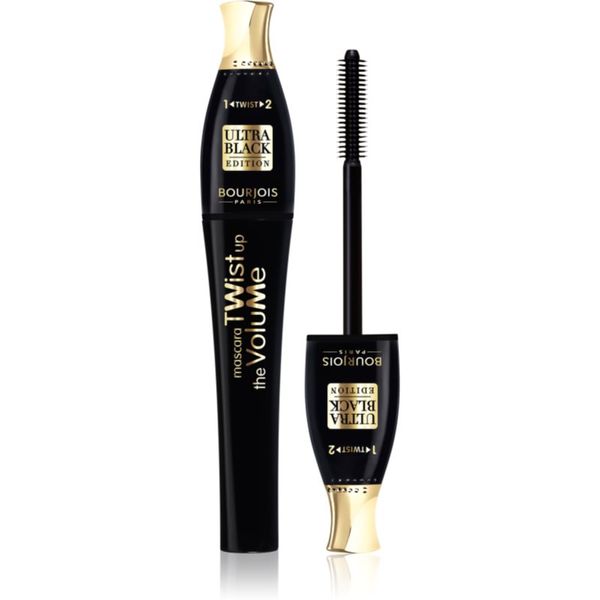 Bourjois Bourjois Twist Up The Volume maskara za volumen sa četkicom 2 u 1 nijansa Ultra Black 8 ml
