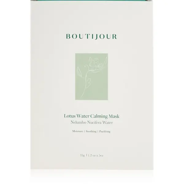 BOUTIJOUR BOUTIJOUR Lotus Water Calming Mask umirujuća sheet maska za ishranu i hidrataciju 5x33 g