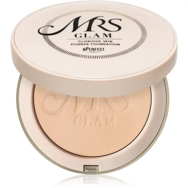 BPerfect BPerfect Mrs Glam Glorious Skin kompaktni puder s mat učinkom nijansa 02 Light Gold 70 g