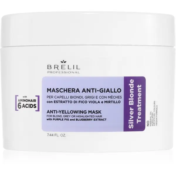 Brelil Professional Brelil Professional Anti-yellowing Mask maska ​​protiv žutih tonova za plavu i sijedu kosu 220 ml