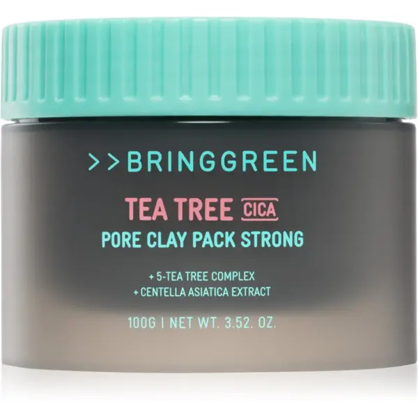 BRINGGREEN BRINGGREEN Tea Tree Cica Pore Clay Pack Strong kremasta maska za masno lice sklono aknama 100 g