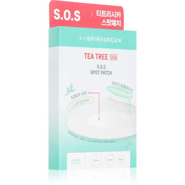 BRINGGREEN BRINGGREEN Tea Tree Cica SOS Spot Patch flasteri za problematičnu kožu lica s umirujućim djelovanjem 100 kom