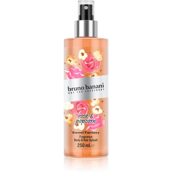 Bruno Banani Bruno Banani Sweet Fantasy Rose & Popcorn parfumirani sprej za tijelo za tijelo i kosu za žene 250 ml