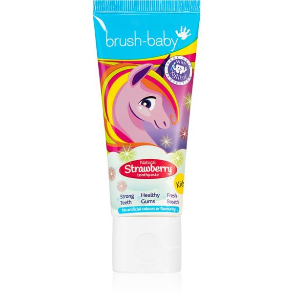 Brush Baby Brush Baby Natural Strawberry zubna pasta za djecu s okusom jagode od 3 godine 50 ml