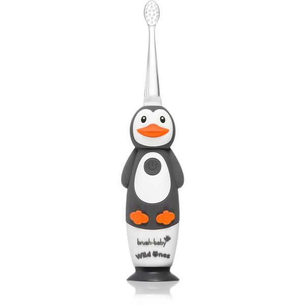 Brush Baby Brush Baby WildOnes WildOne električna četkica za zube + 2 zamjenske glave za djecu Penguin 1 kom