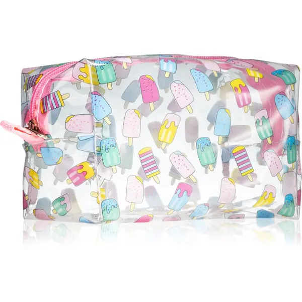 BrushArt BrushArt Accessories Transparent cosmetic bag transparentna kozmetička torbica Ice Cream 1 kom