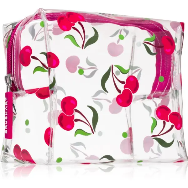BrushArt BrushArt Accessories Transparent cosmetic bag transparentna kozmetička torbica Sweet Cherry 15 x 14 x 9 cm 1 kom
