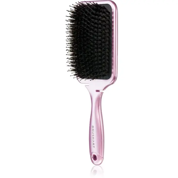 BrushArt BrushArt Hair Boar bristle paddle hairbrush četka za kosu s čekinjama divlje svinje Metalic Pink 1 kom