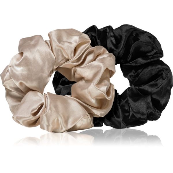 BrushArt BrushArt Hair Large satin scrunchie set gumice za kosu Cream & Black