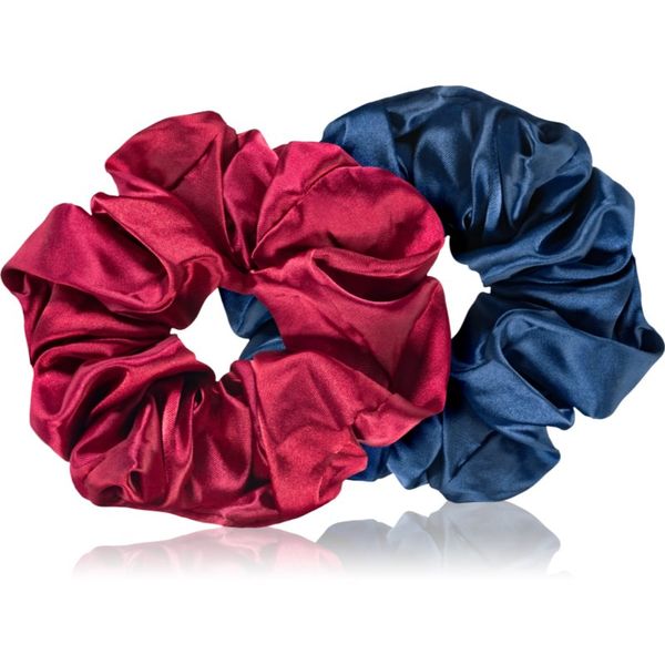 BrushArt BrushArt Hair Large satin scrunchie set gumice za kosu Red & Blue