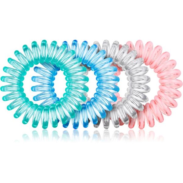 BrushArt BrushArt Hair Rings gumice za kosu Clear Mix 4 kom