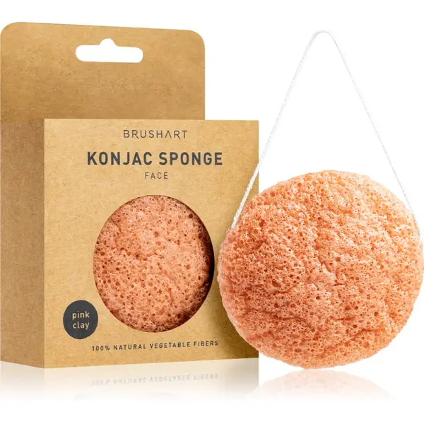 BrushArt BrushArt Home Salon Konjac sponge nježna eksfolijacijska spužvica za lice Pink Clay 5 g