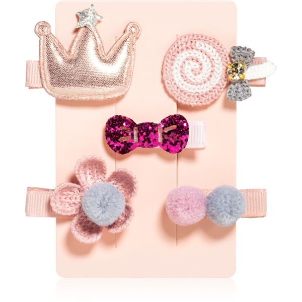 BrushArt BrushArt KIDS Little princess hair clip set ukosnice za kosu Pink