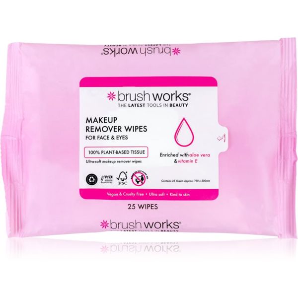 Brushworks Brushworks Makeup Remover Wipes maramice za skidanje pudera 25 kom