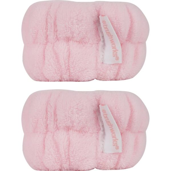 Brushworks Brushworks Microfibre Wrist Wash Bands narukvice protiv slijevanja vode tijekom umivanja od mikrofibre 2 kom