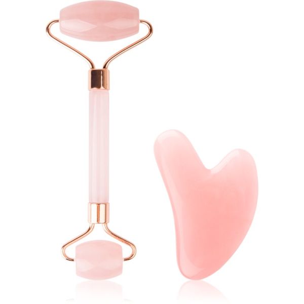 Brushworks Brushworks Resin Rose Roller & Gua Sha set za njegu lica