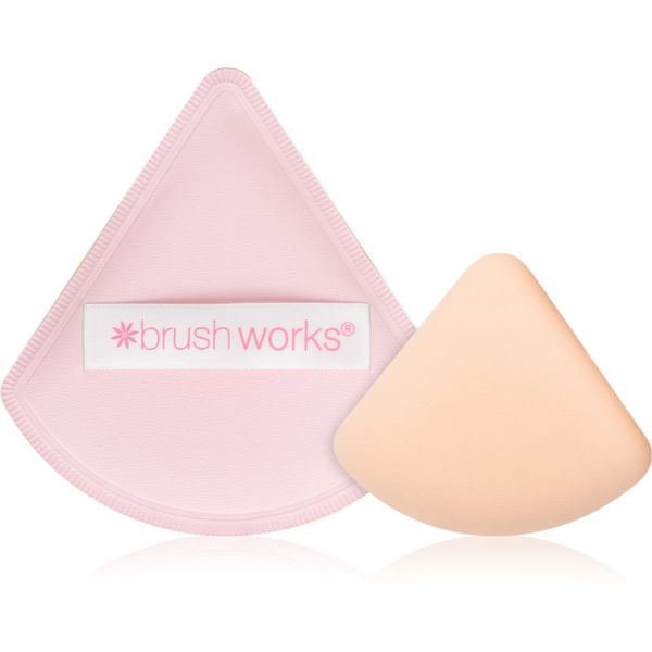 Brushworks Brushworks Triangular Powder Puff Duo pjenasti aplikator za puder