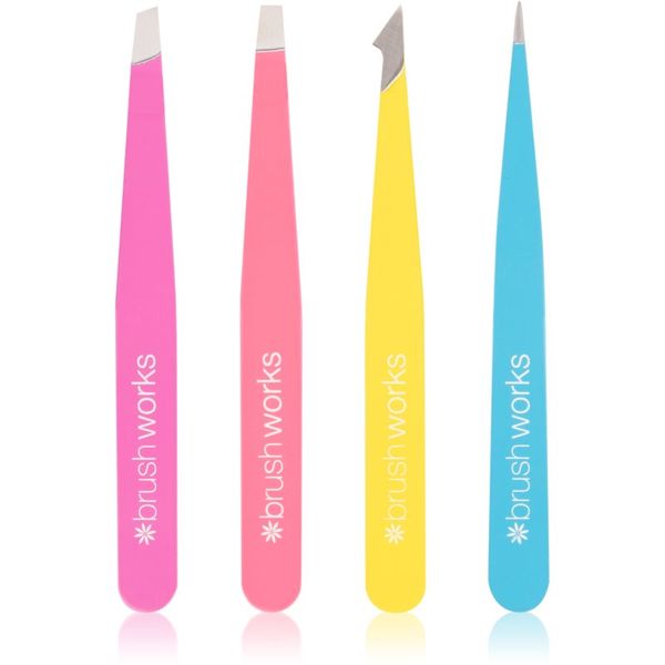 Brushworks Brushworks Tweezer Set Neon set pinceta