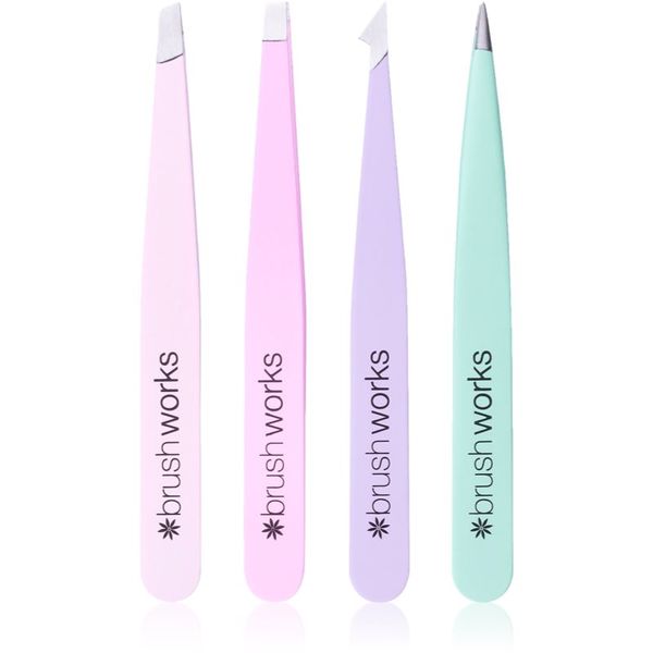 Brushworks Brushworks Tweezer Set Pastel set pinceta