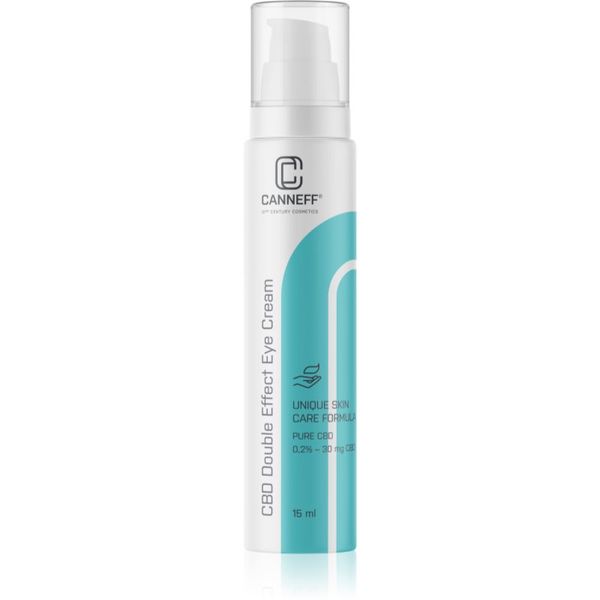 Canneff Canneff Balance CBD Double Effect Eye Cream krema za korekciju podočnjaka i bora oko očiju 15 ml