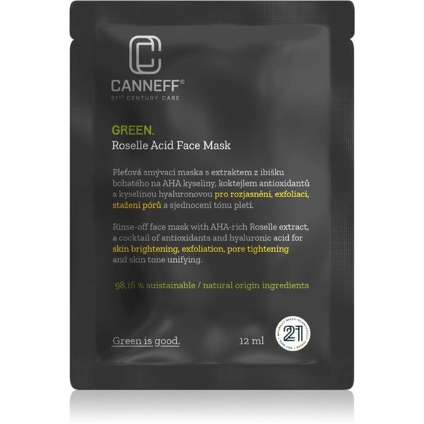 Canneff Canneff Green Roselle Acid Face Mask eksfolijacijska maska s AHA Acids 12 ml