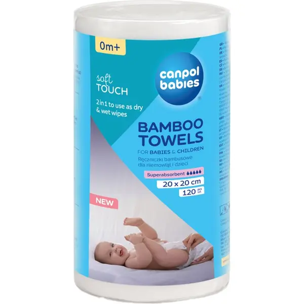 Canpol babies Canpol babies Bamboo Towels jednokratni ručnici 0m+ 20x20 cm 120 kom