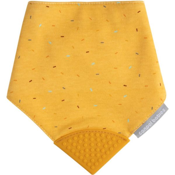 Canpol Babies Canpol babies Cloth Bib with Teether podbradnik s grickalicom Yellow 1 kom