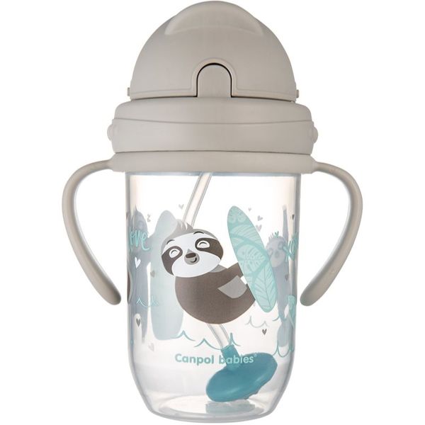 Canpol Babies Canpol babies Exotic Animals Cup With Straw šalica sa slamkom Gray 270 ml